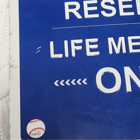 MLB Vintage Members Only Club Reserved Sign Memorabilia Official League Sport - Picture 6 of 15